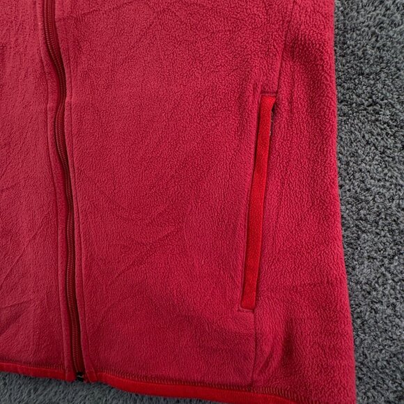 Patagonia Women’s Jacket Adult Fleece Red Hooded Small Full Zip W/ Logo, Pockets - Picture 11 of 16